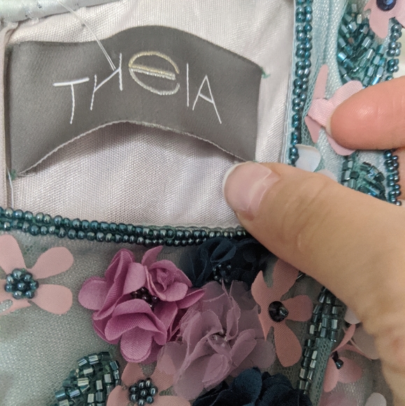 Theia evening couture pastel formal dress gown - Picture 4 of 8